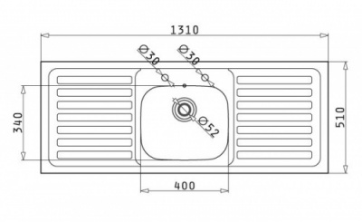 Pyramis Double Drainer sink